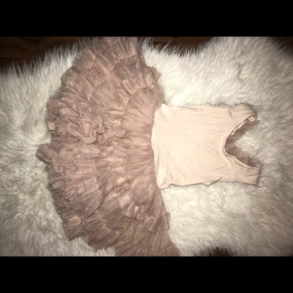 Champagne Ruffle Tutu Dress - Picture 2 of 4